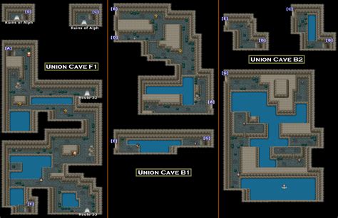 pokemon silver union cave map.